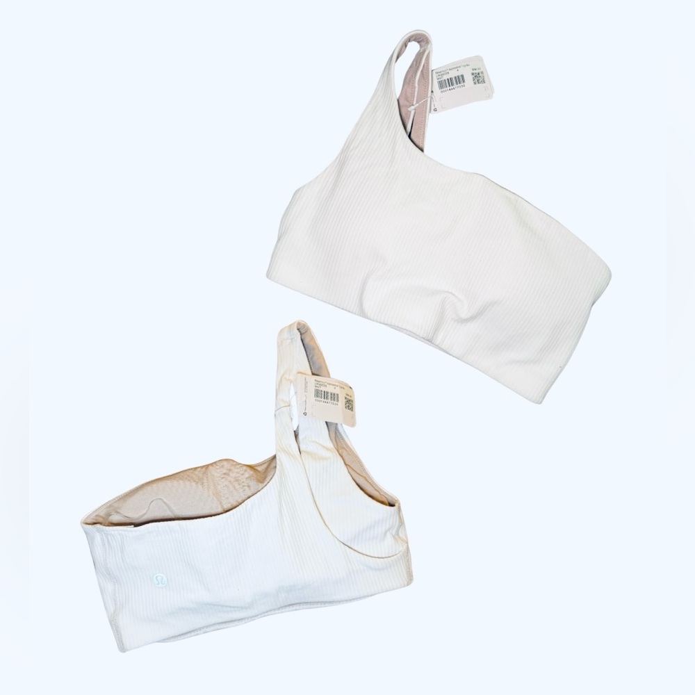 Lululemon Athletica White Crop Tops